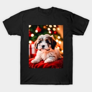 Cute Havanese Puppy Dog Christmas T-Shirt